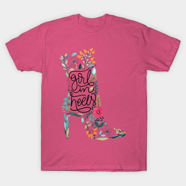 Girl In Heels T-Shirt by Mako Design 